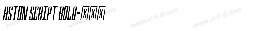 Aston script bold字体转换